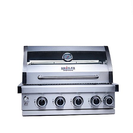 Churrasqueira a Gás Broiler Grill Ultra Aço inox Infrared 4 Queimadores Led - Embutir