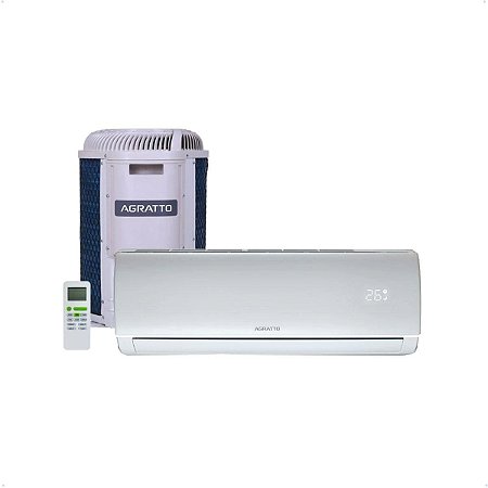 AR CONDICIONADO SPLIT HI WALL AGRATTO 12.000 BTU/H QUENTE E FRIO 220V CST12QFR4-02 BRANCO BARRIL