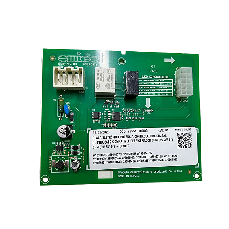 Módulo Eletrônico Para Refrigerador Brastemp BRJ49 127v