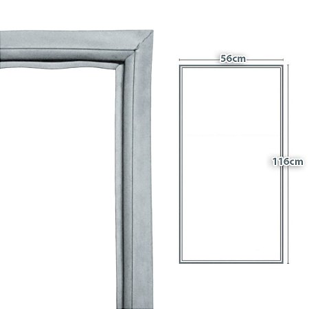 Borracha Gaxeta Inferior Refrigerador Brastemp/Consul - BRD32, BRD33, CRD32, CRD33