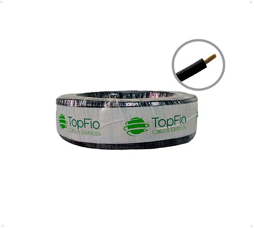 Cabo Pp Flexível 1 Via x 2,5mm² - Rolo Preto de 100 Metros