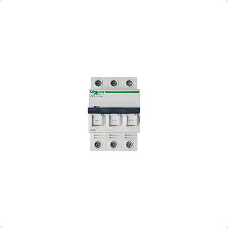 Disjuntor Tripolar Acti9 iC60N 3P 50A curva C