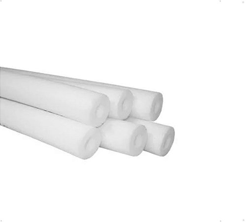 Kit 5 Tubos Esponjoso Branco Blindado 1" 25mm Parede 10mm