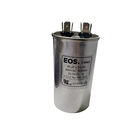 Capacitor Permanente de Alumínio com Terminal 40uF - 450VAC