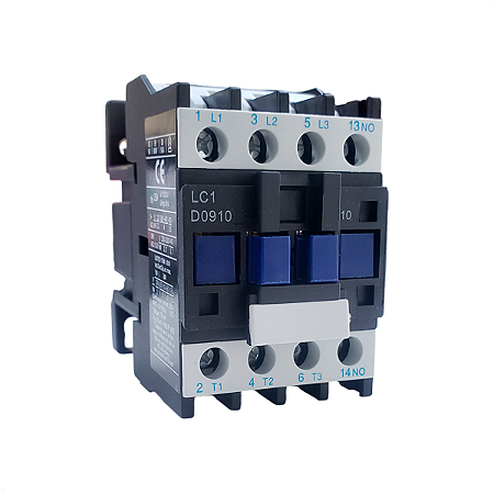 Contator Tripolar Trifásico 9A 1NF 220V D0910