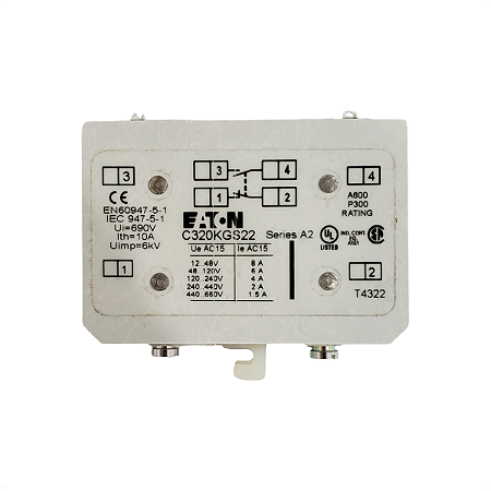 Bloco de Contato Auxiliar Contator EATON C320KGS22 A2 10A