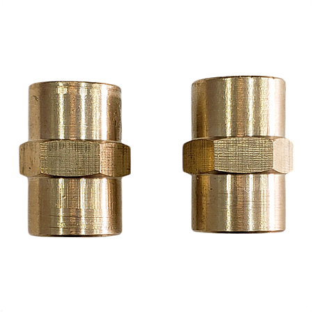 Kit 2 Luva Regular 1/4" Fêmea x 1/4 Fêmea SAE