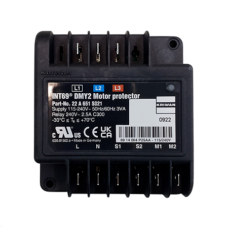 Módulo de Proteção Compressor Danfoss 110V A 240V DMY2 3VA C300 2,5A