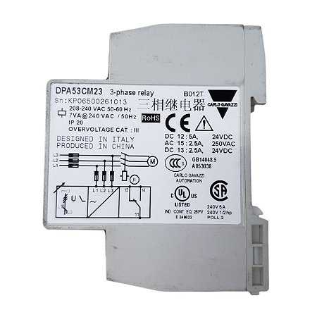 Relé Sequência de Fase Trifásico 208-240V AC DPA53CM23