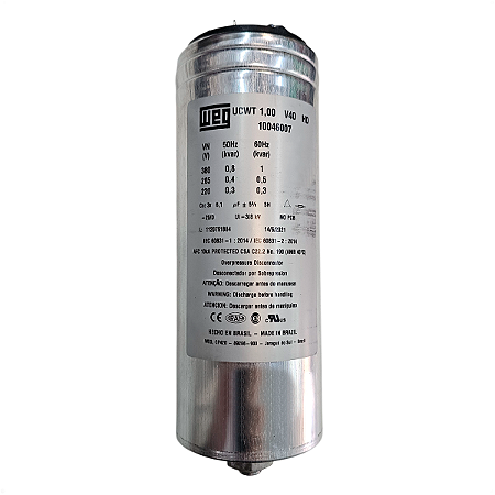 Capacitor Permanente 1,00 kVar 380V Weg 10046007