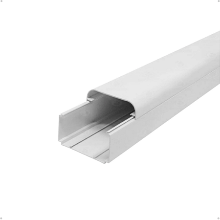 Canaleta Branca 30mm Perfiltec Barra 2 Metros