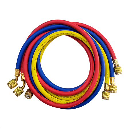 Jogo De Mangueiras Manifold 3 Unidades 1/4 1.5m Rothenberger
