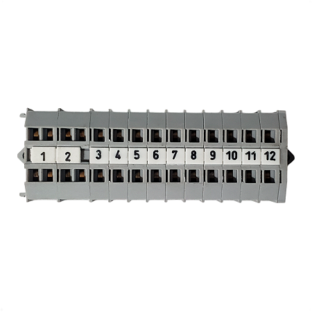 Régua de Borne 4mm² Conector 1 a 12 CWBRM03960 Cinza