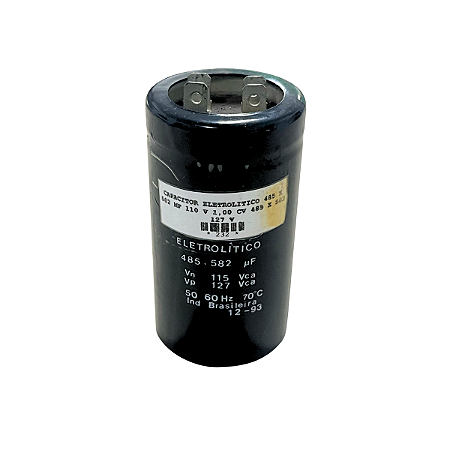 Capacitor Eletrolítico de Partida 485 x 582 µF 110V 127V 1CV