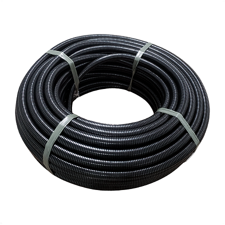 Mangueira Sanfonada Corrugada 3/4" Preta PVC 5 Metros