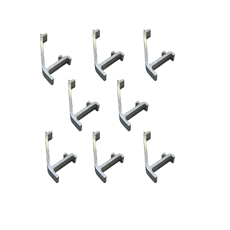 Suporte Para Prateleira de Vitrine Alumínio Kit Com 8Un