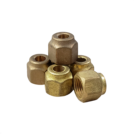 Porcas Regular Flange 1/4" SAE 6 Unidades