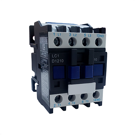 Contator Tripolar Trifásico 12A 1NF 220V D1210