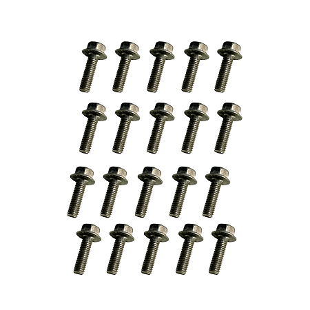 Parafuso Cabeça Sextavada Flange Dentada Cunha M6 Lava-Roupa Kit 20un