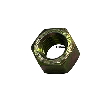 Porca Sextavada Alta Zincada 1/4" 2852011400 Kit 100UN