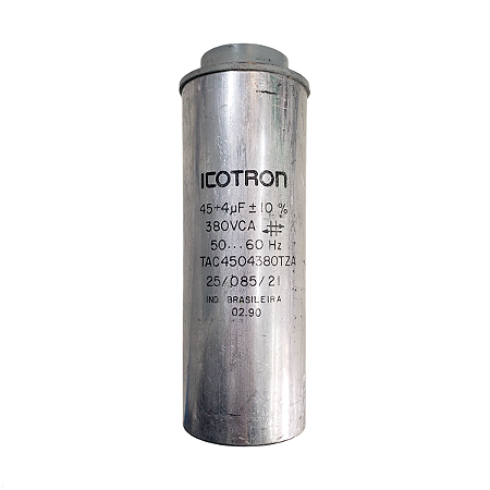 Capacitor Permanente Duplo 45+4MF c/ Terminal 380V