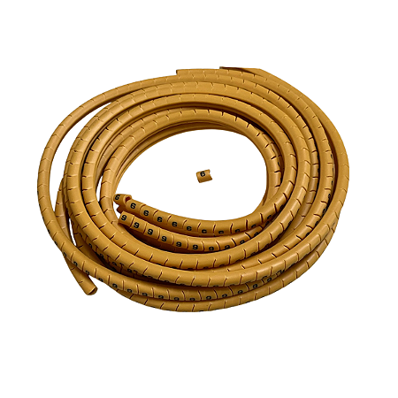 Marcador Cabos Anilha Número 6 Hg1 Hellerman Amarelo 500Un