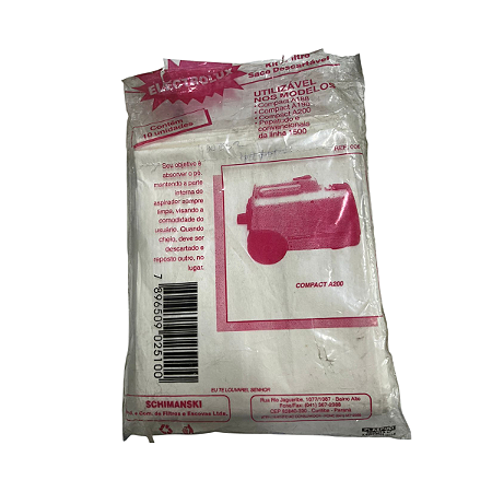 Saco Descartável P/ Aspirador Pó Prosdócimo Electrolux 10pç