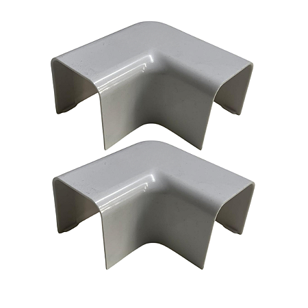 Curva 90º Lateral P/ Canaleta De Split Cdr30 30mm Perfiltec Kit 2un