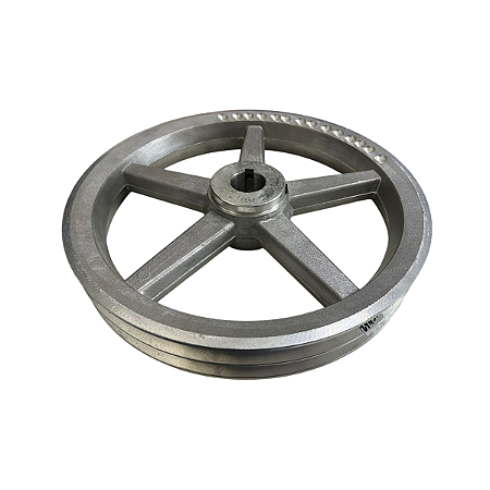 Polia De Alumínio 2 Canal B 300mm Furo 1.1/8 30mm Furo 1.1/8