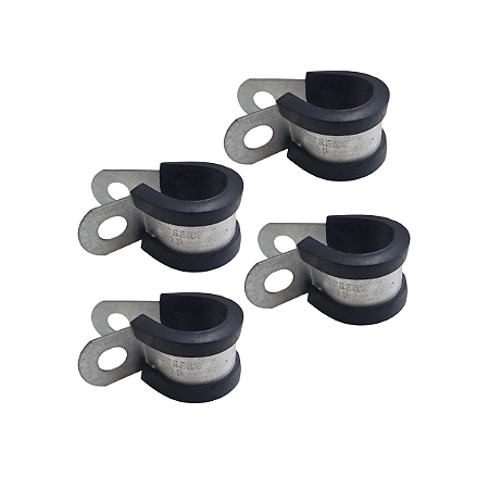 Abraçadeira De Borracha Bap16 Aço Carbono 5/8’’ Suprensa Kit 4un