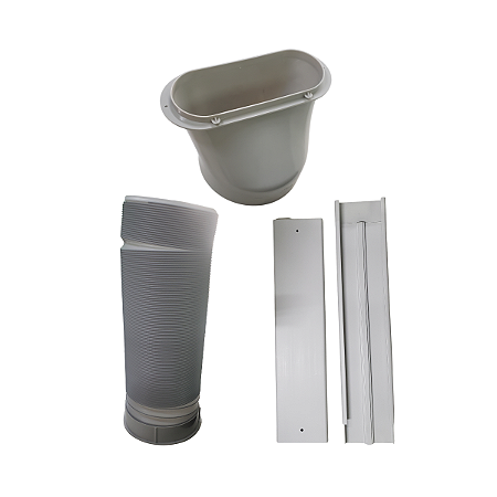 Duto Poliéster 150mm 2m Régua Adaptador Kit P/ Ar-Condicionado