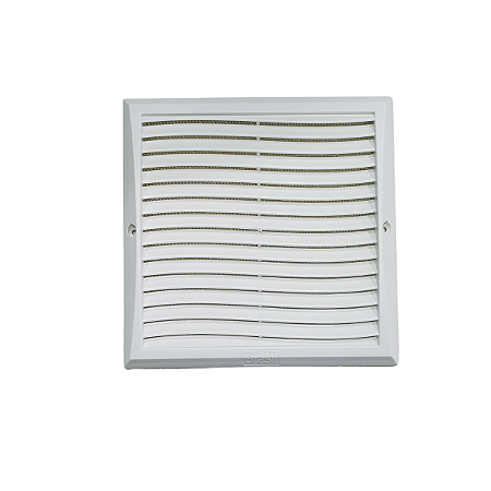 Grelha De Ventilação 20 X 20 Cm Plástica Branca C/ Tela Ac&a