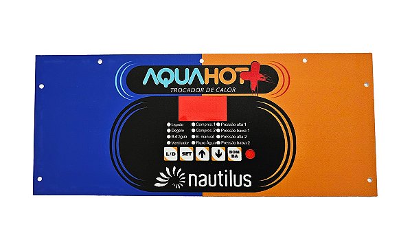 Etiqueta Adesiva Painel Frontal Aquahot Dos Trocadores De Calor Nautilus