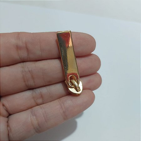 Cursor para zíper dourado