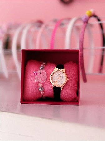 Relógio Infantil + Pulseira ♥
