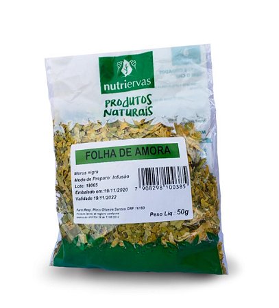 Chá Folha de Amora 50g Nutriervas