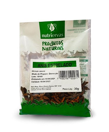 Chá Anis Estrelado 30g Nutriervas