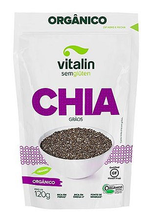 Sementes de Chia Orgânica 120g Vitalin
