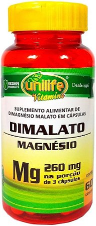Magnésio Dimalato 60 Cápsulas Unilife