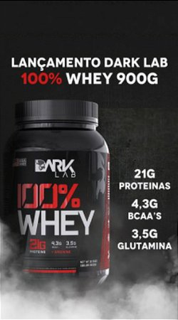Whey 100% Baunilha Pote 900g Dark Lab