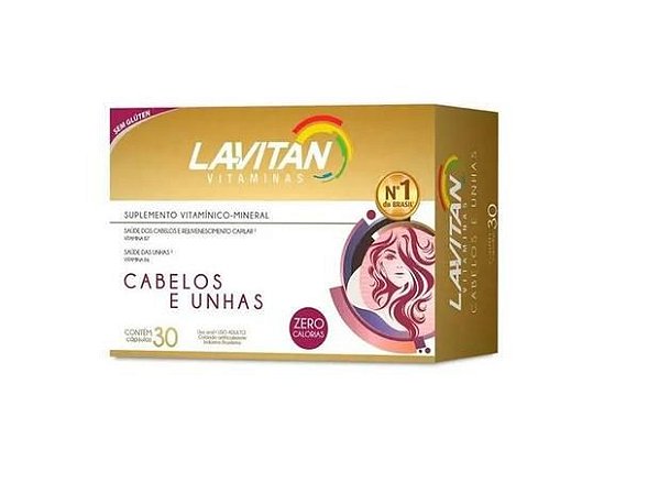 Lavitan Vitaminas Cabelos e Unhas 30caps Cimed