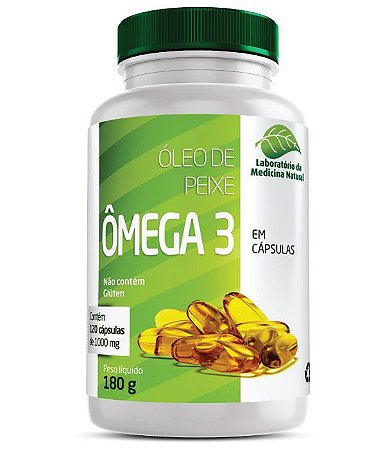 Ômega 3 Óleo de Peixe 1000mg 120caps Medicina Natural