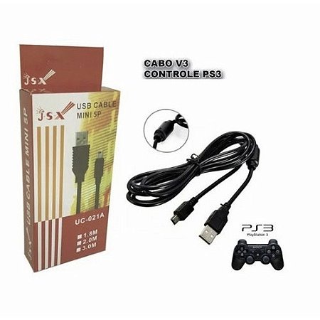 Cabo Mini USB V3 1,80 Mts - Marca: JSX