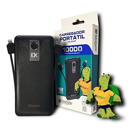 Carregador Portátil Bap-959p 5v 10000mah Cor Preto