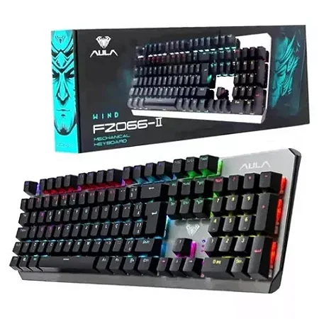 Teclado Gamer Mecânico Usb Keyboard Aula Fz066-ii Com Led