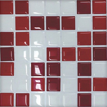 Pastilha Adesiva Resinada Miscelânea Vermelha Kit 4 Placas