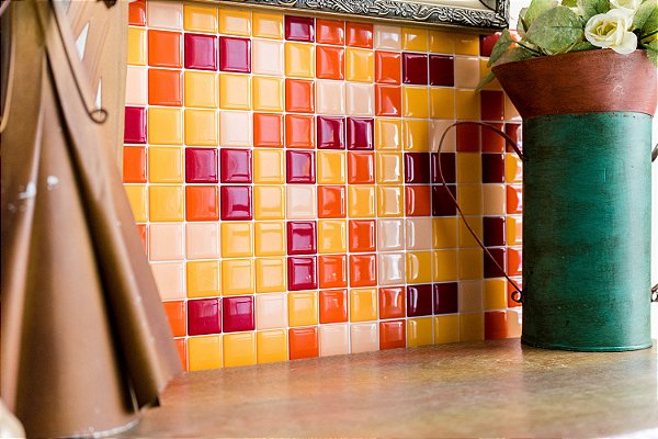 Pastilha Adesiva Miscelânea Laranja e Vinho Kit 4 Placas 3 M