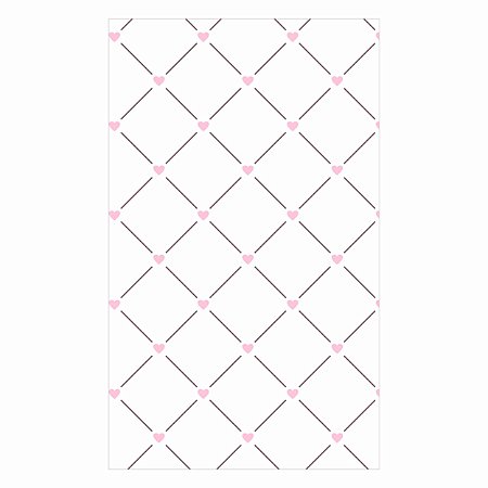 Papel de Parede Decorativo Coração Branco Material 3M