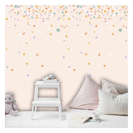 Papel de Parede Decorativo Infantil Festa Material 3M