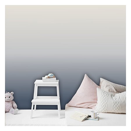 Papel de Parede Decorativo Degrade Azul Petróleo Material 3M
